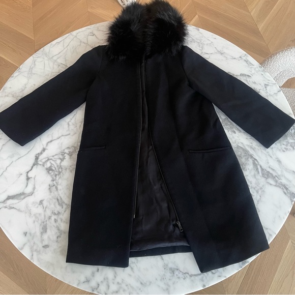 Zara Wool coat with removable Faux Fur - Picture 4 of 11